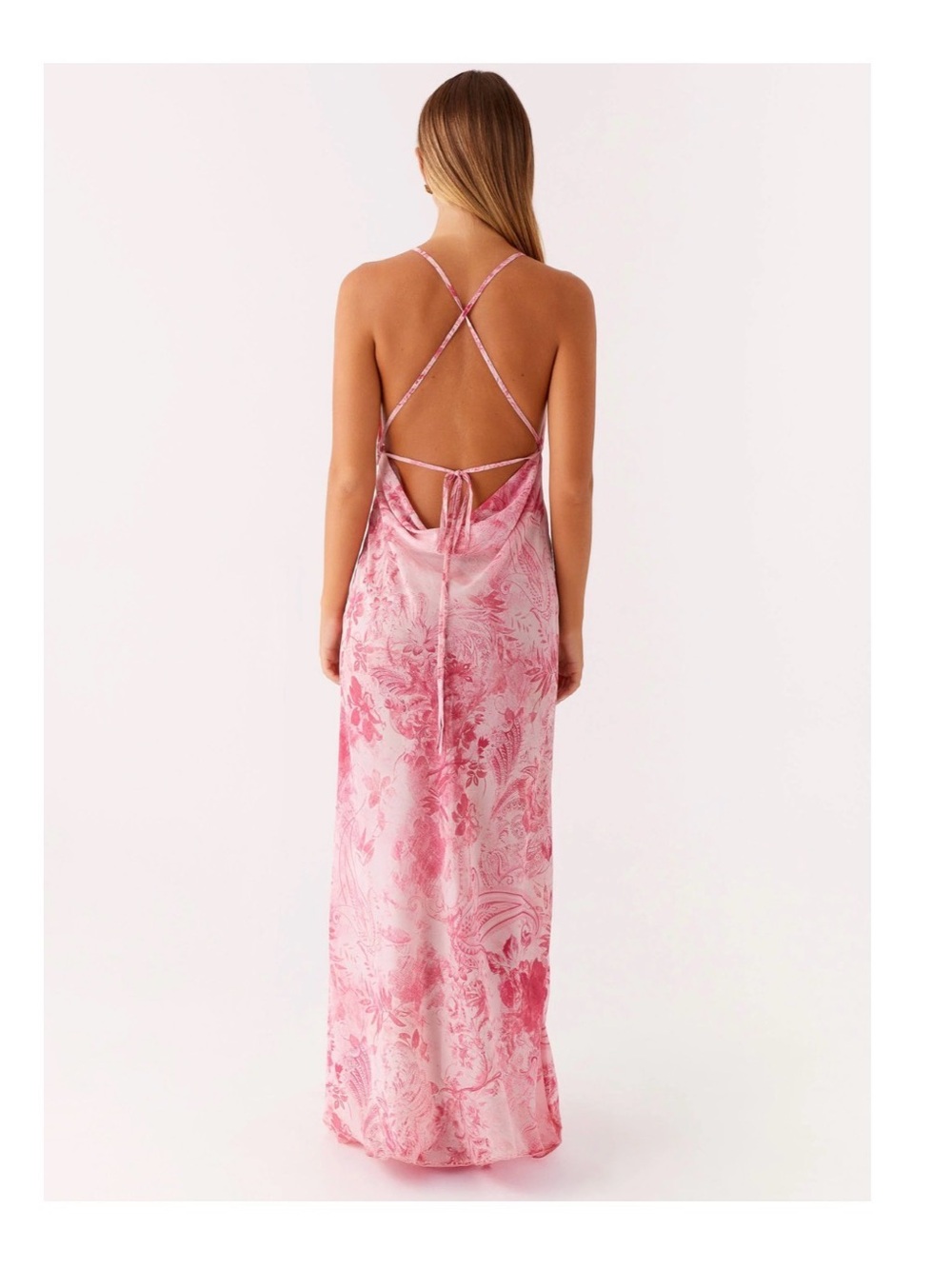 NWT Peppermayo Pink Floral Slip Tara Maxi Dress- 8 - Picture 3 of 5